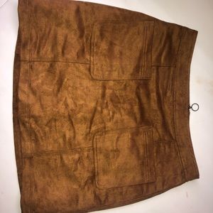 Suede High Waisted Skirt